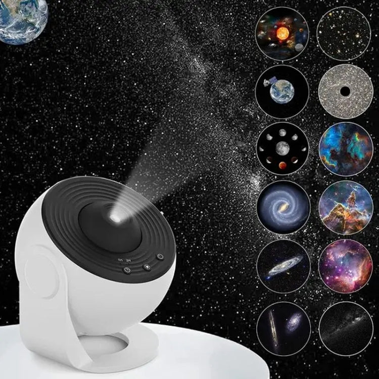 Load image into Gallery viewer, Galaxy Night Light Star Projector LED Table Lamp Children Room Decor With 12pcs Film Disc - Polar Tech Australia
