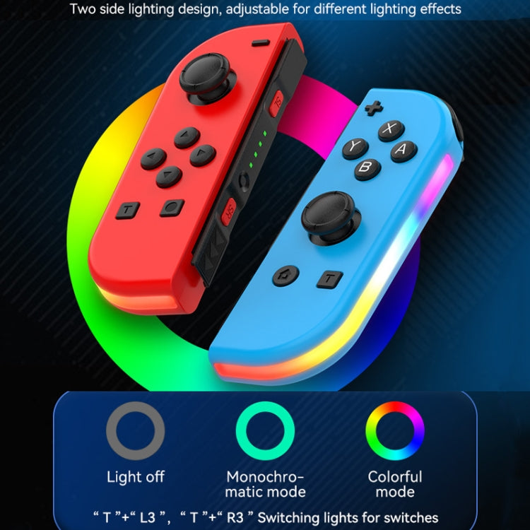 Chargez l&#39;image dans la visionneuse de la galerie, JOY-02 Gaming Left And Right Handle With RGB Lights Body Feel Bluetooth Gamepad For Switch / Switch OLED / Switch Pro / Switch Lite / Switch Joycon - Polar Tech Australia
