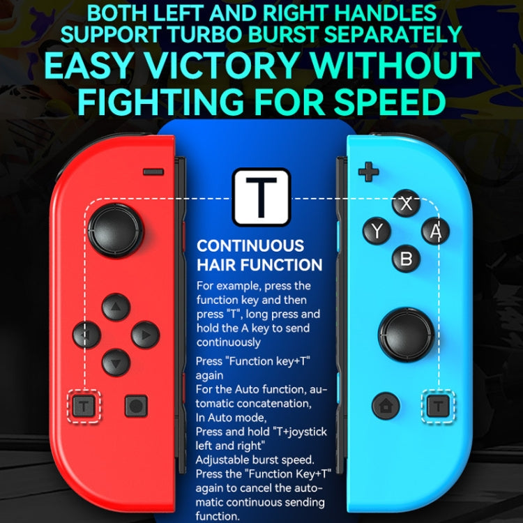 Chargez l&#39;image dans la visionneuse de la galerie, JOY-02 Gaming Left And Right Handle With RGB Lights Body Feel Bluetooth Gamepad For Switch / Switch OLED / Switch Pro / Switch Lite / Switch Joycon - Polar Tech Australia
