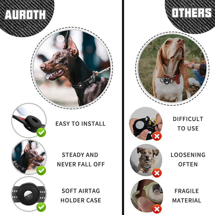 Load image into Gallery viewer, For AirTag Tracker Silicone Sleeve Medium Dog Collar Nylon Reflective Anti-Tangle Pet Collar - Polar Tech Australia

