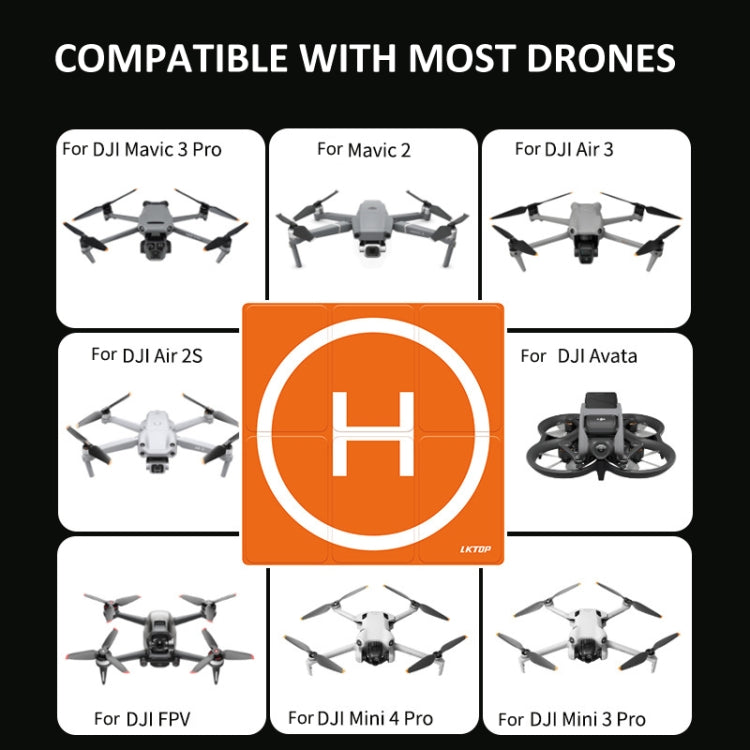 Cargue la imagen en el visor de la galería, LKTOP 50cm Drone Universal Landing Pad Double-sided Waterproof Foldable RC Aircraft Launch Mat
