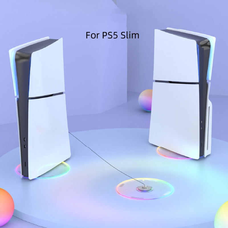 Load image into Gallery viewer, PS5 Slim Simple Storage Base Light Version RGB Colorful Vertical Storage Bracket - Polar Tech Australia
