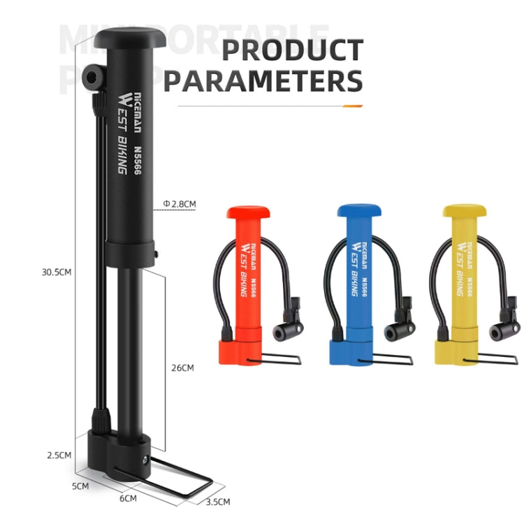 Cargue la imagen en el visor de la galería, WEST BIKING Mini Bicycle Pump Cycling Equipment - Polar Tech Australia

