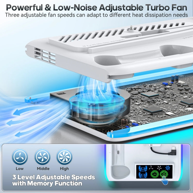 Cargue la imagen en el visor de la galería, PS5 Slim / PS5 iplay HA-8008 Cooling Bracket Headphone Organiser Grip Holder Charger - Polar Tech Australia
