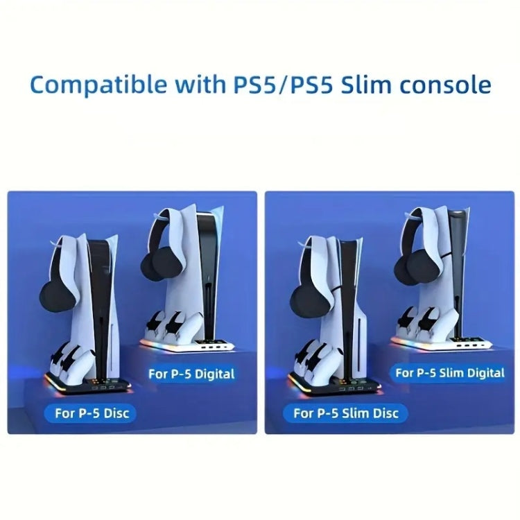Cargue la imagen en el visor de la galería, PS5 Slim / PS5 iplay HA-8008 Cooling Bracket Headphone Organiser Grip Holder Charger - Polar Tech Australia
