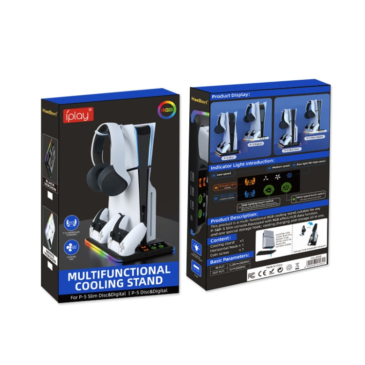 Cargue la imagen en el visor de la galería, PS5 Slim / PS5 iplay HA-8008 Cooling Bracket Headphone Organiser Grip Holder Charger - Polar Tech Australia
