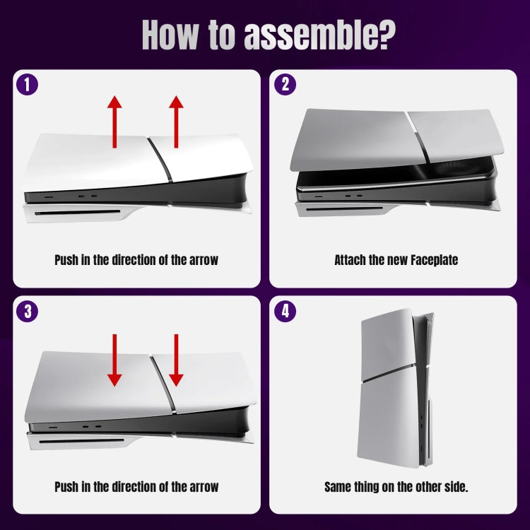 Cargue la imagen en el visor de la galería, For PS5 Slim Replacement Faceplate Shell Detachable Protective Case - Polar Tech Australia
