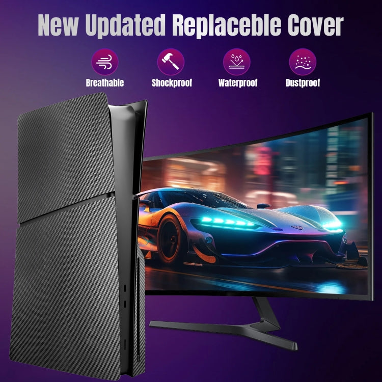 Cargue la imagen en el visor de la galería, For PS5 Slim Carbon Fiber Replacement Shell Protective Faceplate - Polar Tech Australia
