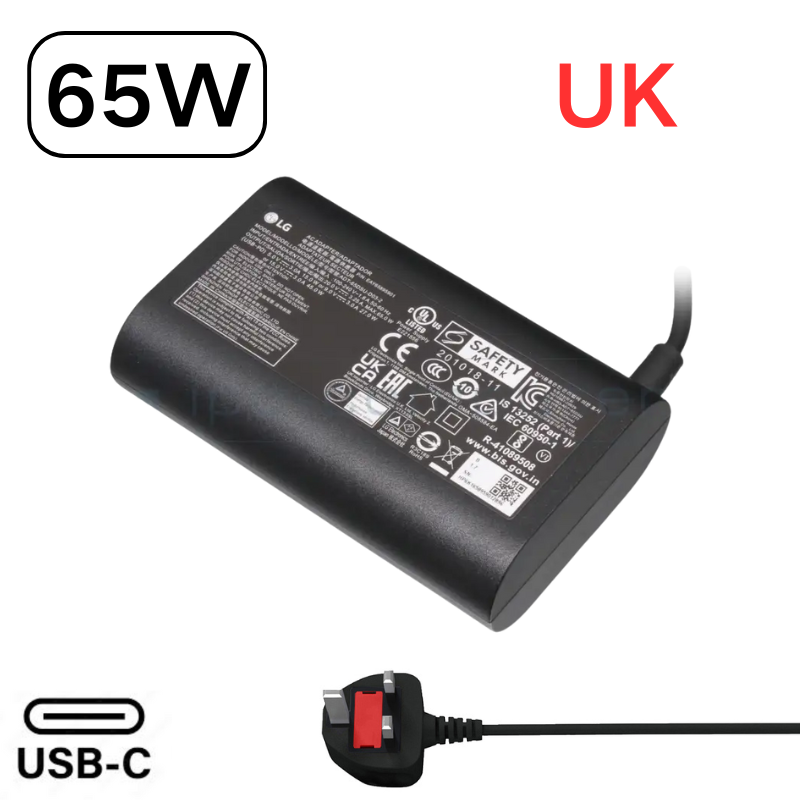 Cargue la imagen en el visor de la galería, [65W][Type-C] Genuine Original LG Gram USB C - Laptop AC Wall Travel Charger Travel Adapter - Polar Tech Australia
