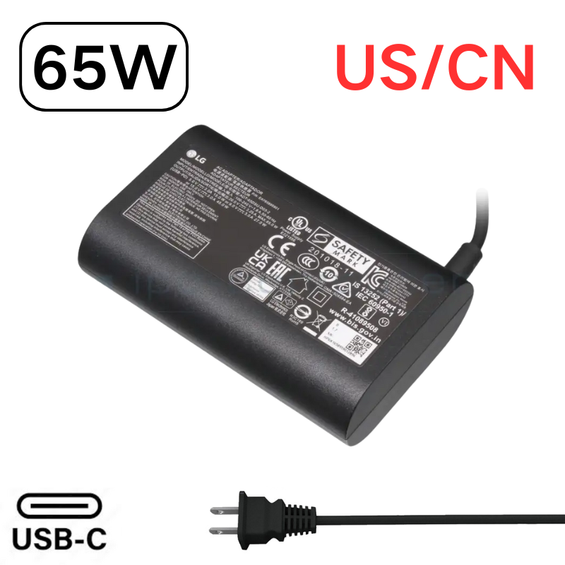 Cargue la imagen en el visor de la galería, [65W][Type-C] Genuine Original LG Gram USB C - Laptop AC Wall Travel Charger Travel Adapter - Polar Tech Australia
