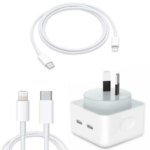 Apple 35W Dual C Port Fast PD Type-C USB-C Port Wall Charger Traveller Power Adapter - (AU Plug) - Polar Tech Australia