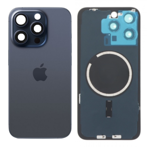 Load image into Gallery viewer, [Assembly] Apple iPhone 15 Pro Max - Back Rear Replacement Glass Panel With Camera Lens &amp; Magsafe Magnet Ring - Polar Tech Australia

