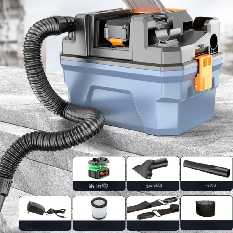 Chargez l&#39;image dans la visionneuse de la galerie, 15L Tool Box Style Portable Wireless Industrial Electric Wet/Dry Vacuum Cleaner Rechargeable Battery
