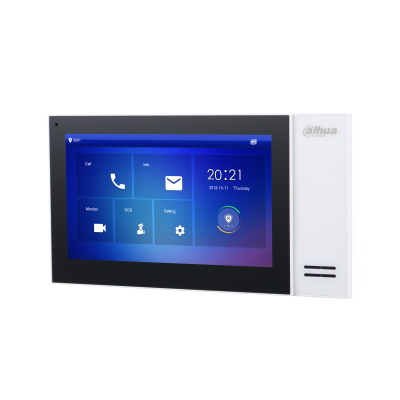 Cargue la imagen en el visor de la galería, [VTH2421FB-P] Dahua IP Intercom System Villa Indoor Monitor 7 Inch Touch Screen PoE BLACK - Polar Tech Australia
