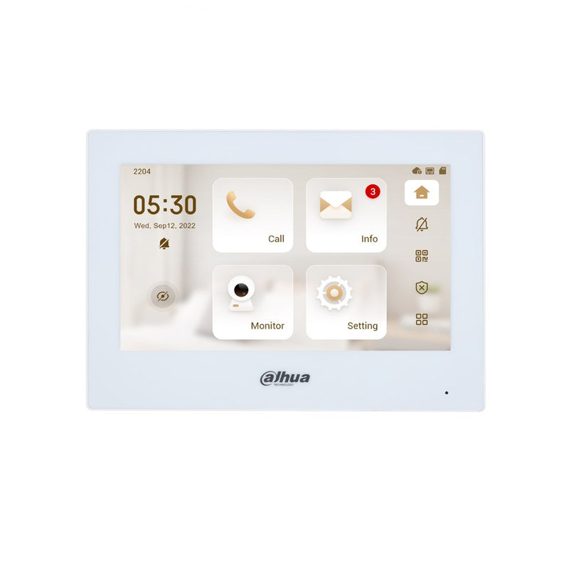 Cargue la imagen en el visor de la galería, [DHI-VTH2622GW-W] Dahua 2-Wire WiFi 7inch Residential Intercom Touch Screen Monitor White - Polar Tech Australia
