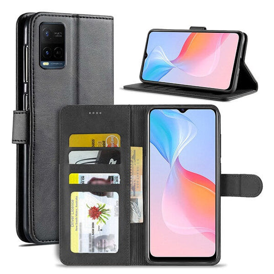 VIVO Y72 5G & Y52 5G Hanman Premium Quality Flip Wallet Leather Case - Polar Tech Australia