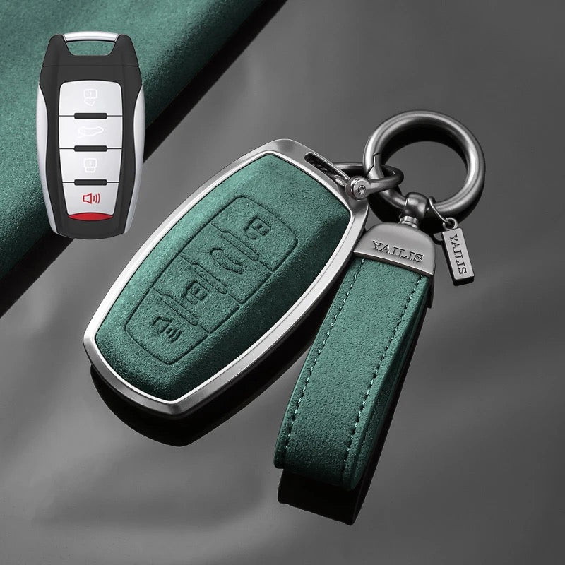 Cargue la imagen en el visor de la galería, Great Wall High-Quality Suede Car Key Fob Case Cover For Haval Raptor, Dargo 2nd Gen, Xiaolong Max, Shenshou, H6

