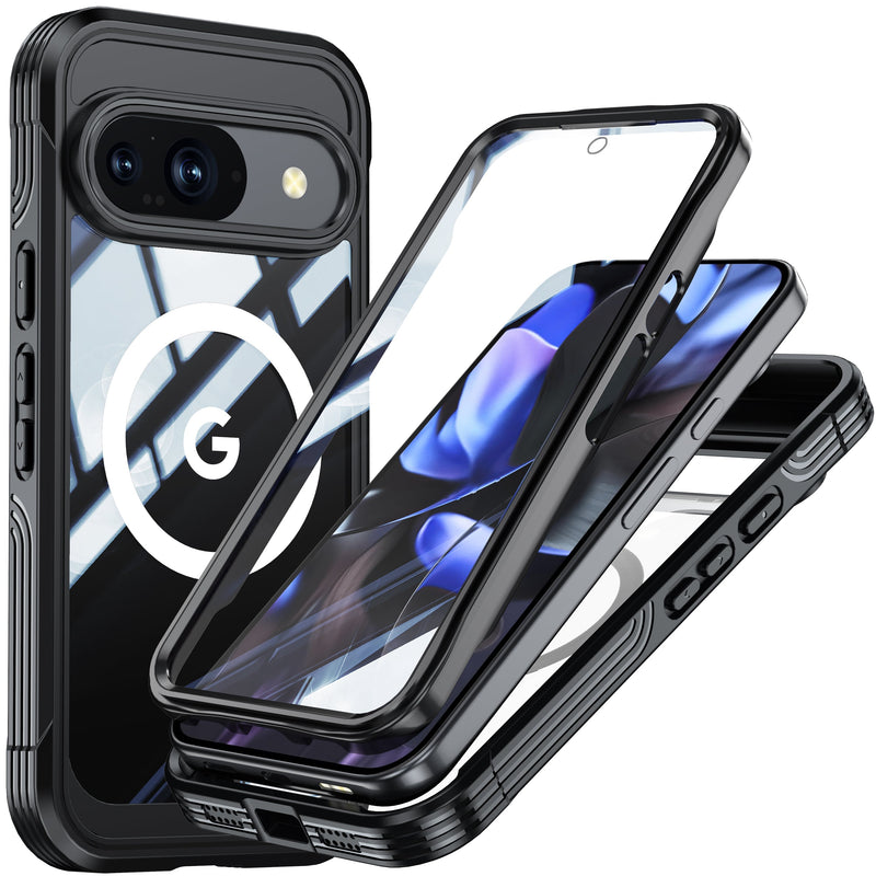 Cargue la imagen en el visor de la galería, [Magsafe Compatible] Google Pixel 10/ Pro /XL - 9H Glass Three-proof Full Cover Heavy Duty Series Case - i-Station Mobile Phone &amp; Electronic Device Repair and Accessories
