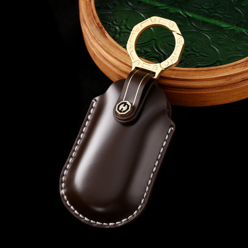 Load image into Gallery viewer, Mercedes Benz Genuine Leather Protection Car Key Fob Case Cover For Benz A, C, E, S-Class, GLC, GLE, GLS, GLS, EQC, EQS - Polar Tech Australia
