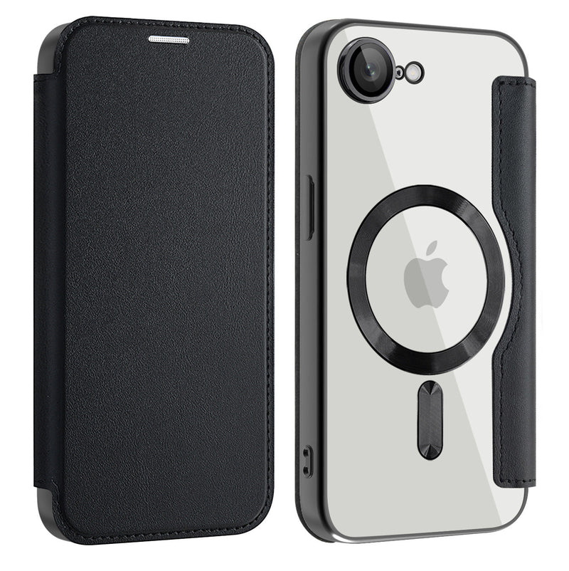 Load image into Gallery viewer, [Magsafe Compatible][With Card Slot] Apple iPhone 16e Golden Shield Magnetic Flip Leather Case - Polar Tech Australia
