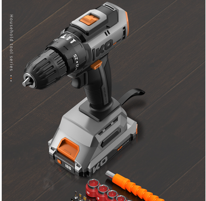 Load image into Gallery viewer, [Bundel Kit] Komax 21V V12 High Power Electric Rechargeable Cordless Hammer Drill Brushless Motor
