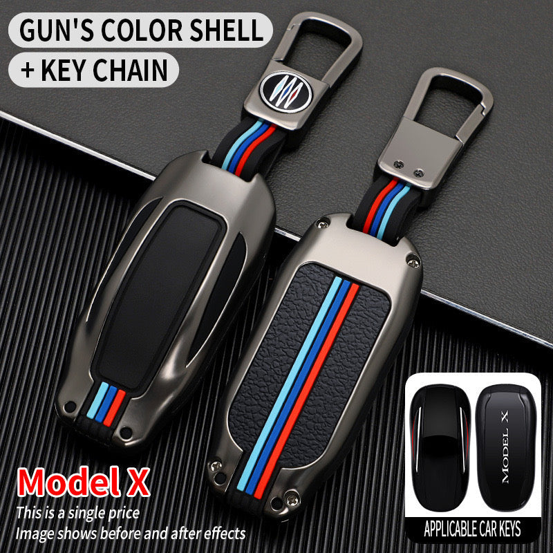 Cargue la imagen en el visor de la galería, Tesla Metal Car Key Fob Casefor Model X

