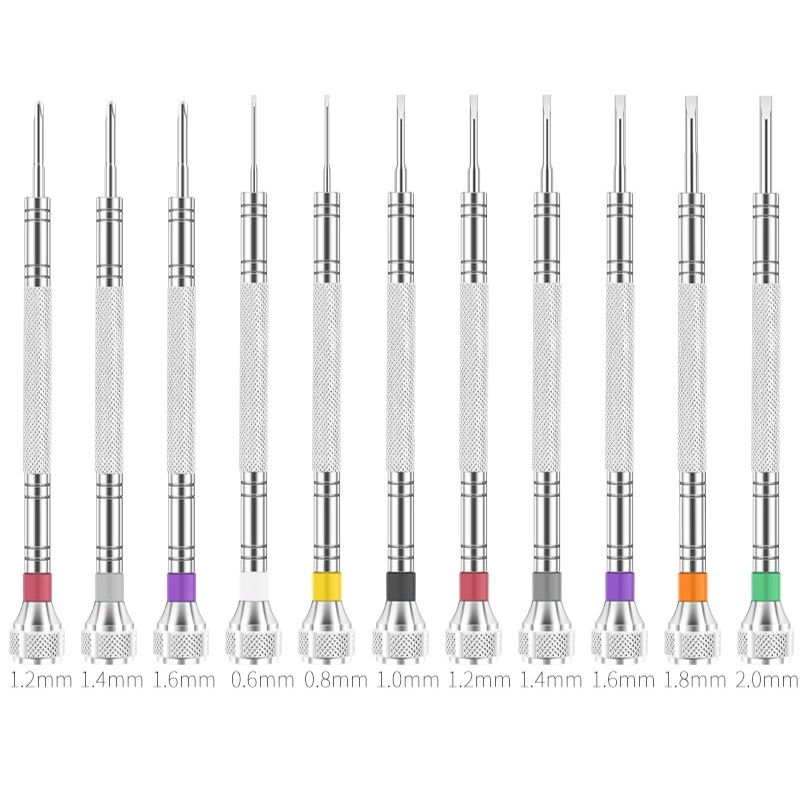 Cargue la imagen en el visor de la galería, Watch Repair Tool - Precision Mini Screwdriver Set for Watches, Glasses, Phones, and Small Devices, Stainless Steel, Flathead Screwdrivers for Disassembly - Polar Tech Australia
