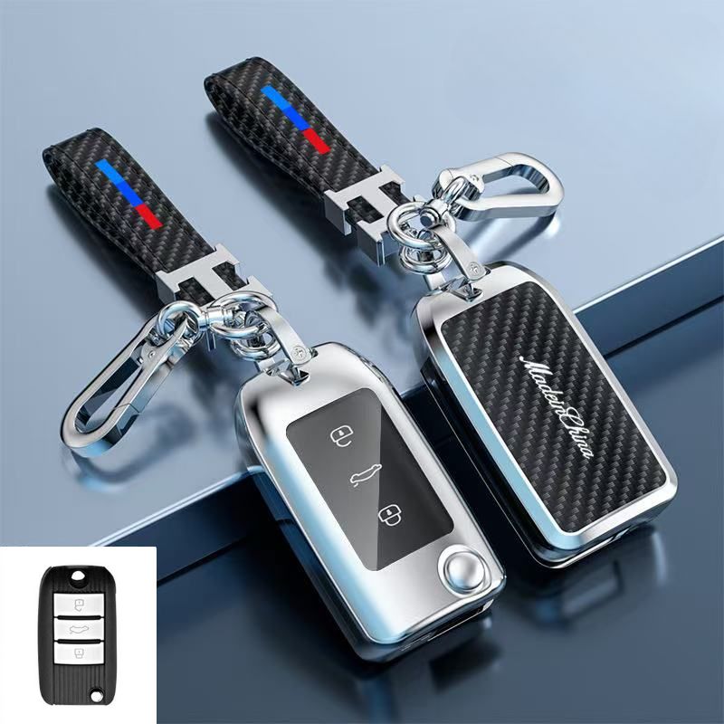 Cargue la imagen en el visor de la galería, Roewe Zinc Alloy + Carbon Fiber Texture Car Key Fob Case Cover For RX3, RX5, RX5 Plus, RX8, ERX5, i5, i6
