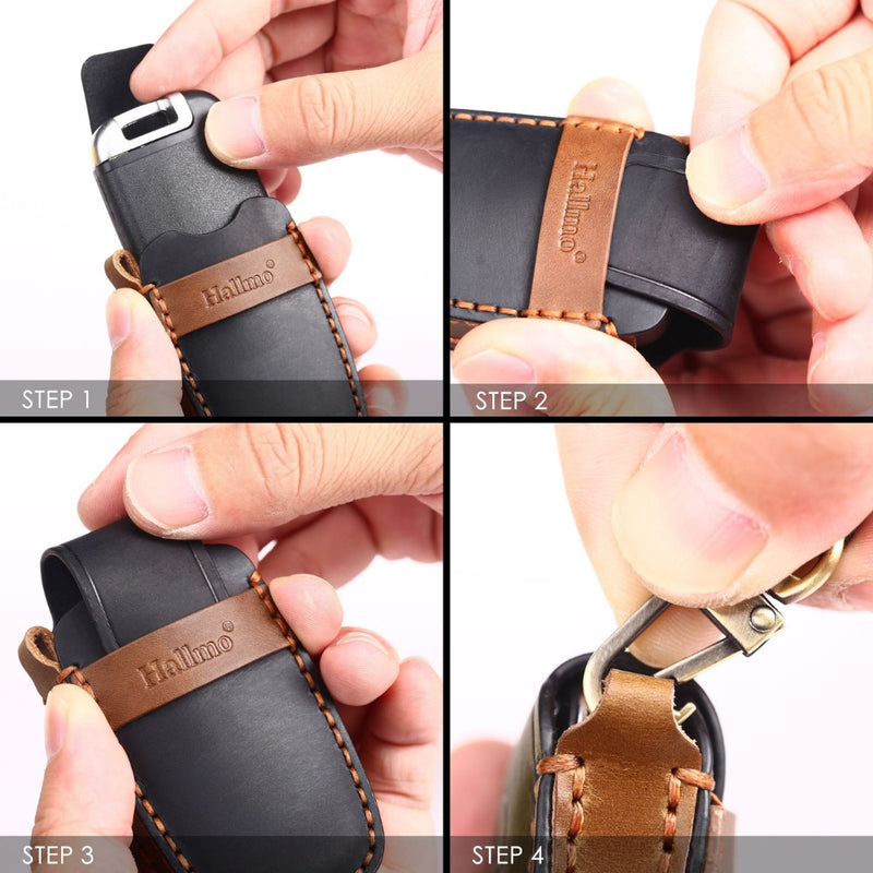 Cargue la imagen en el visor de la galería, Great Wall Handcrafted Genuine Leather Car Key Fob Case Cover For Haval F5, M6, H6, Shenshou, Cool Dog, Soar Max
