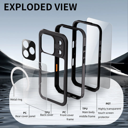 [Magsafe Compatible] [Mars Series] Apple iPhone 17/Air/Pro/Pro Max Shellbox Full Covered Waterproof Heavy Duty Tough Armor Case - i-Station Mobile Phone & Electronic Device Repair and Accessories