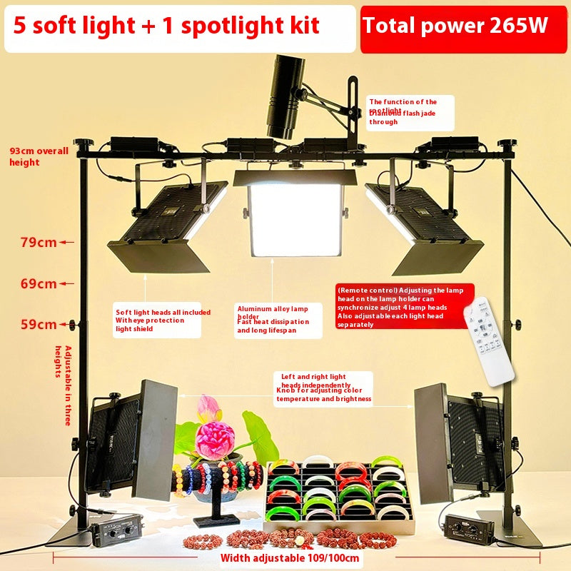 Load image into Gallery viewer, Desktop LED Photography &amp; Video Lighting Kit – Jewellery, Crafts, Handmade Product Shooting

