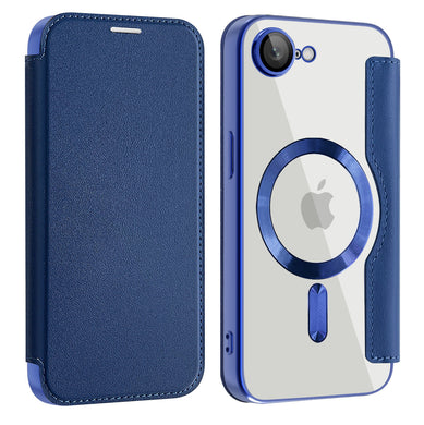 [Magsafe Compatible][With Card Slot] Apple iPhone 16e Golden Shield Magnetic Flip Leather Case - Polar Tech Australia