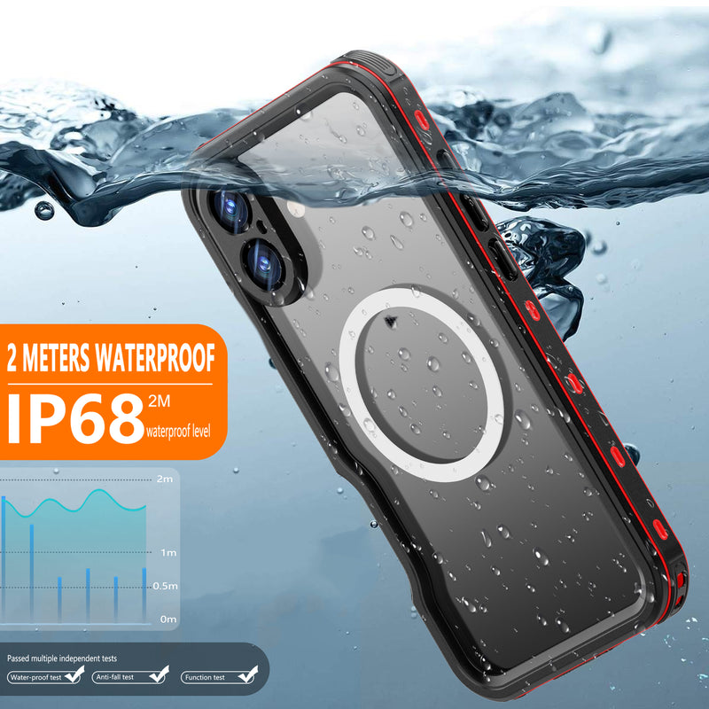 Cargue la imagen en el visor de la galería, [MagSafe Compatible][DUP Series] Apple iPhone 16 / 16 Plus / 16 Pro / 16 Pro Max Redpepper IP68 Waterproof Heavy Duty Tough Armor Case - Polar Tech Australia
