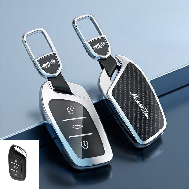 Cargue la imagen en el visor de la galería, Roewe Zinc Alloy + Carbon Fiber Texture Car Key Fob Case Cover For RX3, RX5, RX5 Plus, RX8, ERX5, i5, i6

