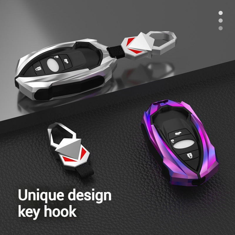 Cargue la imagen en el visor de la galería, Subaru Mech-style Metal + TPU Full Protection Car Key Fob Case Cover For Outback, Forester, Impreza, WRX, XV, Crosstrek, Legacy
