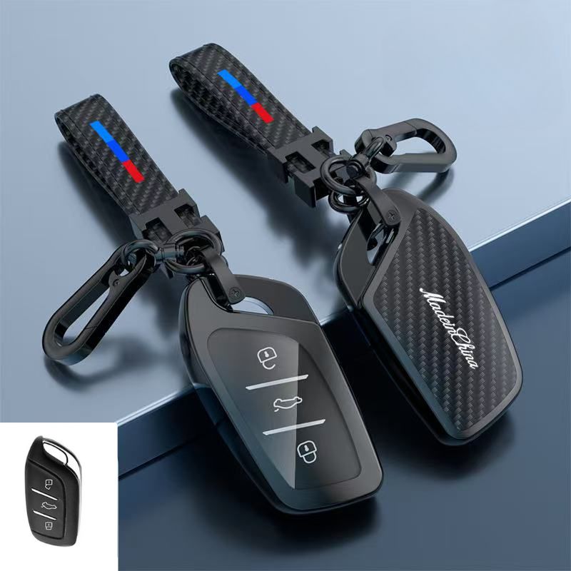 Cargue la imagen en el visor de la galería, Roewe Zinc Alloy + Carbon Fiber Texture Car Key Fob Case Cover For RX3, RX5, RX5 Plus, RX8, ERX5, i5, i6
