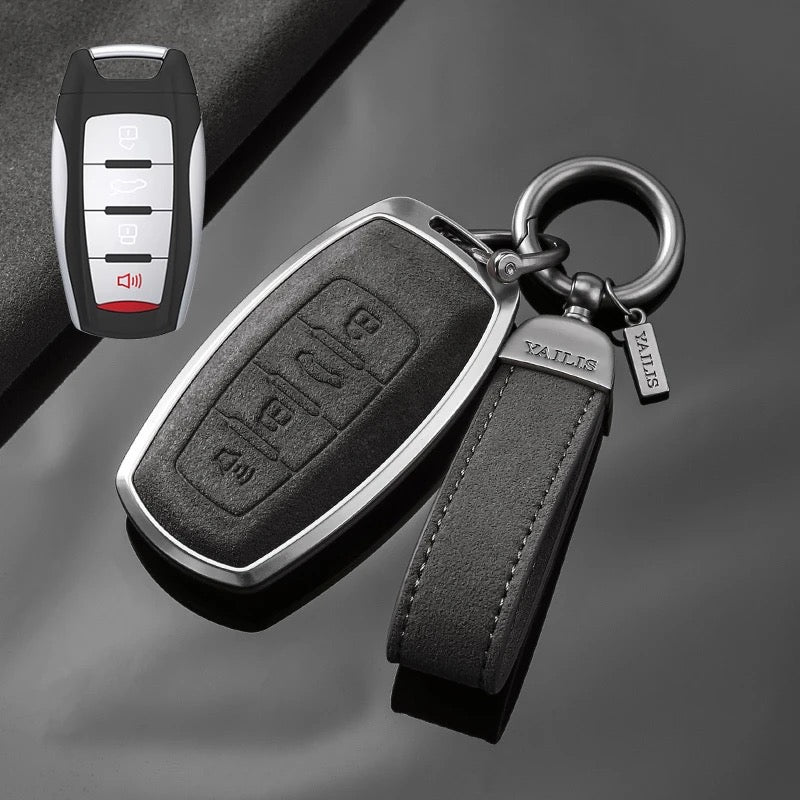 Cargue la imagen en el visor de la galería, Great Wall High-Quality Suede Car Key Fob Case Cover For Haval Raptor, Dargo 2nd Gen, Xiaolong Max, Shenshou, H6

