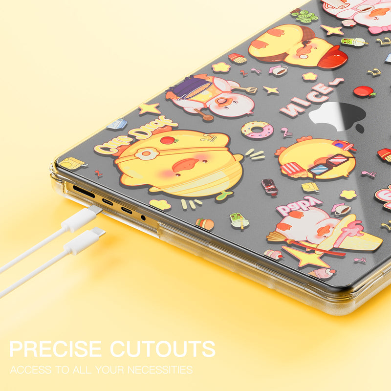 Chargez l&#39;image dans la visionneuse de la galerie, Apple MacBook Pro 14.2&quot; (A2442 &amp; A2779 &amp; A2918 &amp; A2992) - Cute Cartoon Transparent Shockproof &amp; Slim Case

