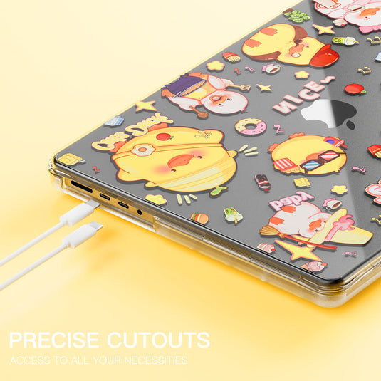 Apple MacBook Air 13.6" (A2681 & A3113) - Cute Cartoon Transparent Shockproof & Slim Case