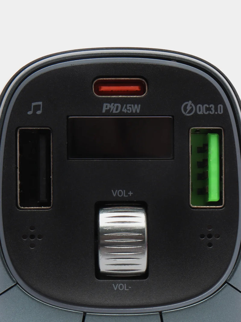 Chargez l&#39;image dans la visionneuse de la galerie, [E76] HOCO 45W Dual Port PD 30W + USB Port QC 3.0 18W Car Charging Adapter With FM Transmitter - Polar Tech Australia
