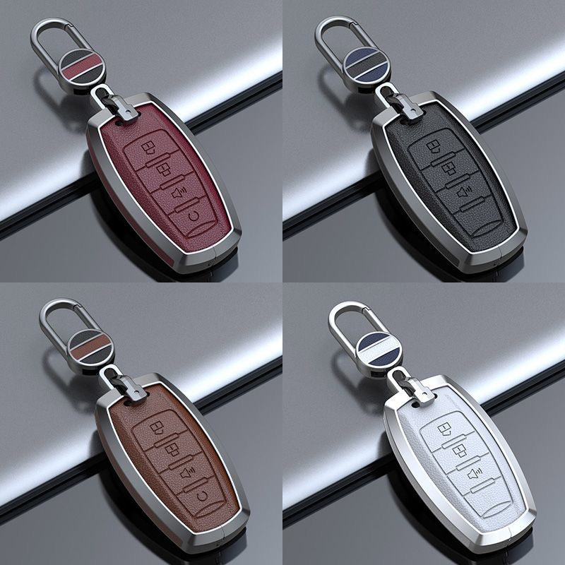 Cargue la imagen en el visor de la galería, Great Wall Zinc Alloy Leather Car Key Fob Case Cover For GWM Cannon (Pao) Passenger, Commercial

