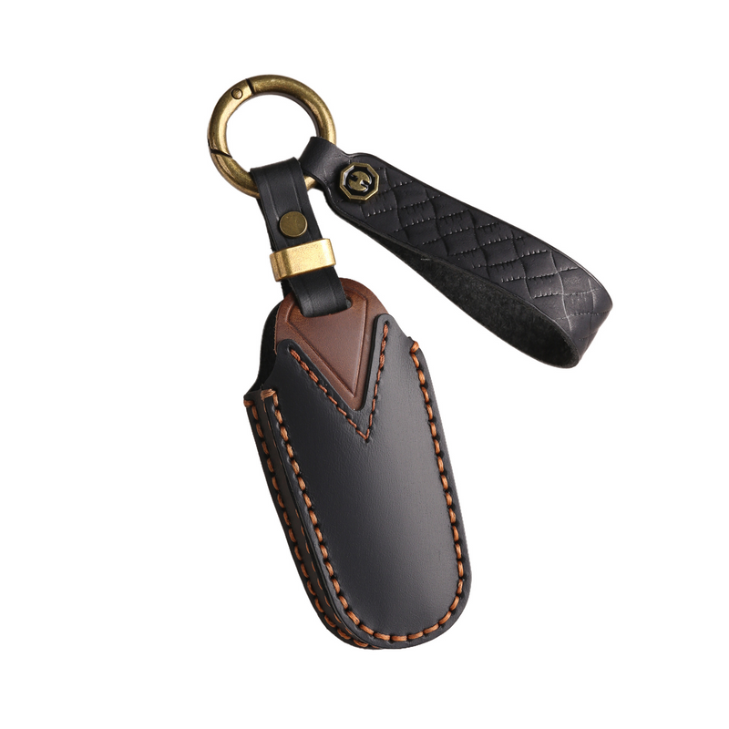 Cargue la imagen en el visor de la galería, Tesla Handcrafted Genuine Leather Car Key Fob Protective Cover Case For Model 3, Y, S, X
