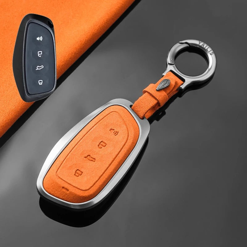 Cargue la imagen en el visor de la galería, Great Wall High-Quality Suede Car Key Fob Case Cover For Haval Raptor, Dargo 2nd Gen, Xiaolong Max, Shenshou, H6
