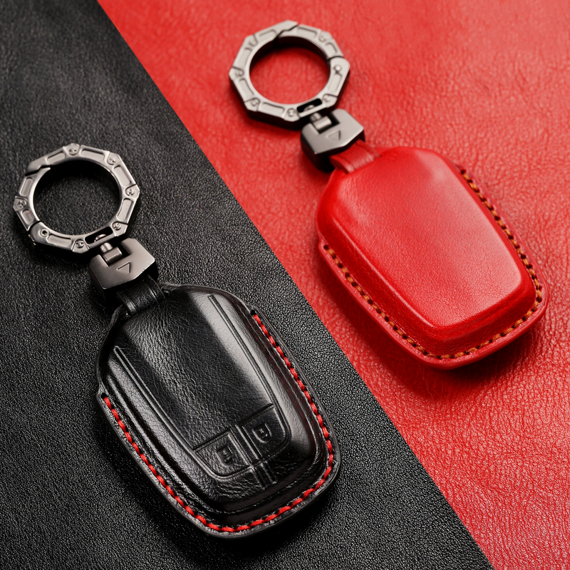 Chargez l&#39;image dans la visionneuse de la galerie, Isuzu Handcrafted Genuine Leather Car Key Fob Case Cover For D-MAX, MU‑X
