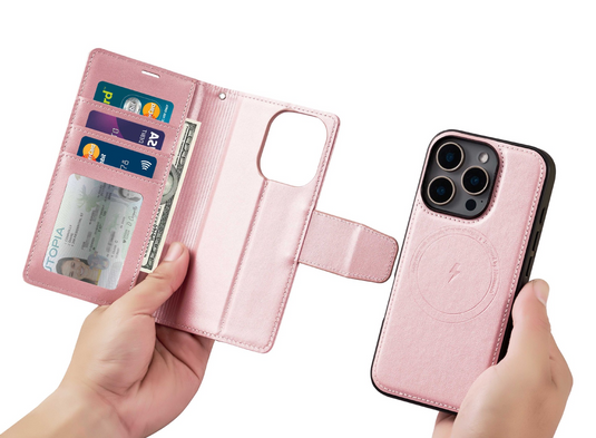 [2 in 1 Detachable][MagSafe Compatible] Apple iPhone 17/Air/Pro/Max Hanman Flip Wallet Leather Case - i-Station Mobile Phone & Electronic Device Repair and Accessories