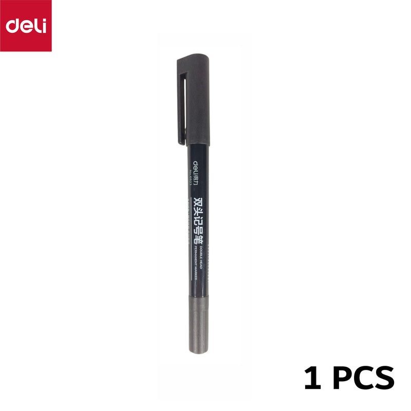 Load image into Gallery viewer, Deli 6823 - Dual Tip Head Smooth Permanent Marking Pen

