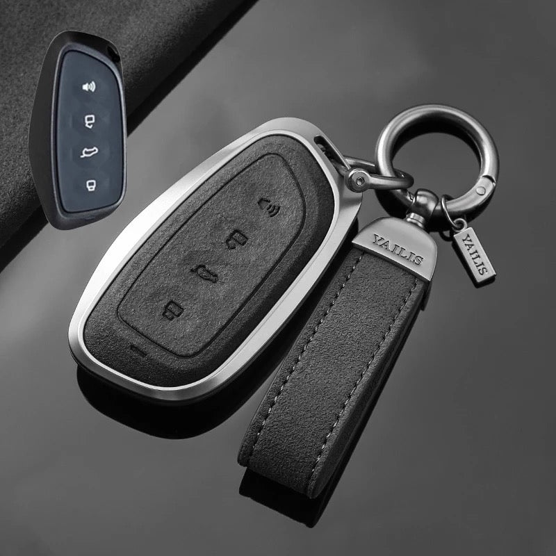 Cargue la imagen en el visor de la galería, Great Wall High-Quality Suede Car Key Fob Case Cover For Haval Raptor, Dargo 2nd Gen, Xiaolong Max, Shenshou, H6
