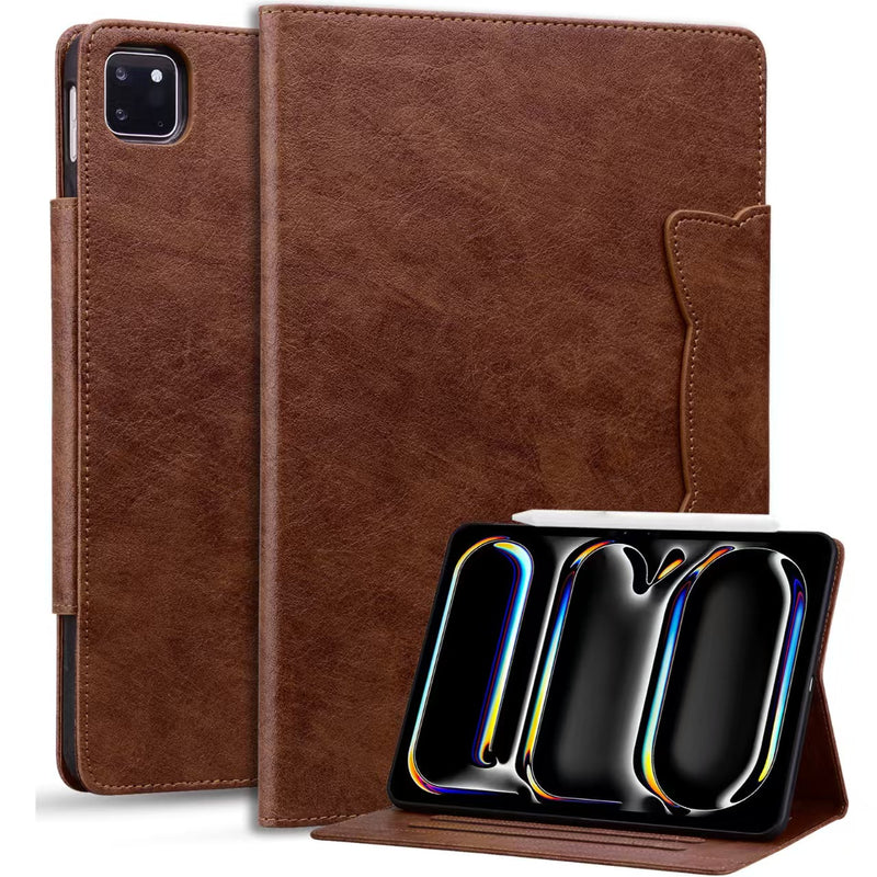 Chargez l&#39;image dans la visionneuse de la galerie, Apple iPad 5/6 9.7&#39;&#39; 5/6th Gen (2017/2018) Business Retro Matte Leather Protective Case
