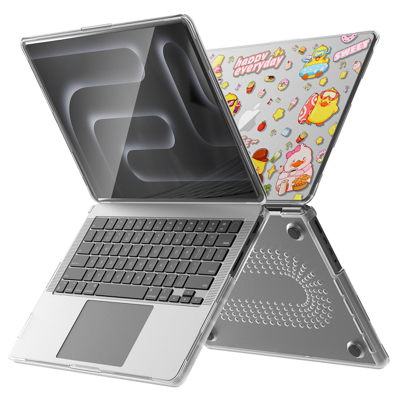 Chargez l&#39;image dans la visionneuse de la galerie, Apple MacBook Pro 14.2&quot; (A2442 &amp; A2779 &amp; A2918 &amp; A2992) - Cute Cartoon Transparent Shockproof &amp; Slim Case
