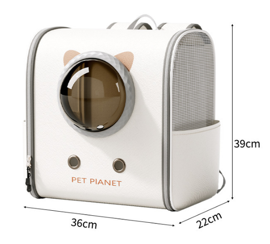 [Up to 10KG] Portable Lightweight Breathable Mesh Transparent Window Pet Cat Dog Carrying Bag
